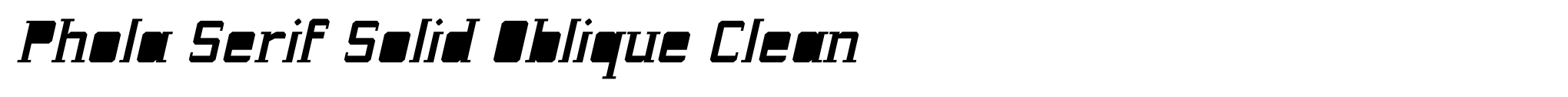 Phola Serif Solid Oblique Clean image